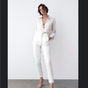 Zara satin effect shirt